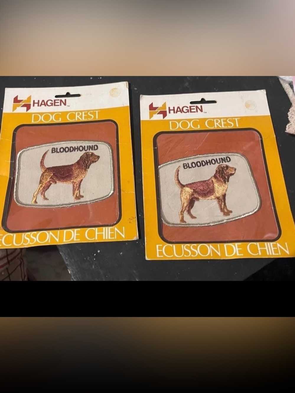 Dog Crest Bloodhound Patch - Brown/Tan
